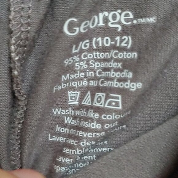 3/$25 George EUC Halloween gray leggins size 10/12 cats ghosts bats pattern - Picture 4 of 4